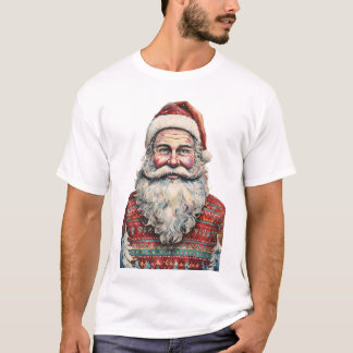 Whimsique Santa Watercolor T Shirt