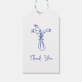 Whimsique Scribble Doodle Hand plockade Tack Presentetikett