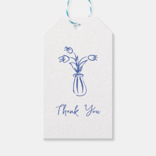 Whimsique Scribble Doodle Hand plockade Tack Presentetikett