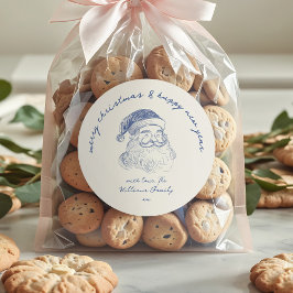 Whimsique Scribble Jultomten God jul Runt Klistermärke