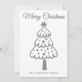 Whimsique Silver Hand plockade Julgran Julkort