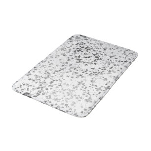 Whimsique Silver Stars on White Badrumsmatta
