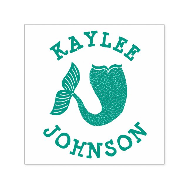 Whimsique Sjöjungfru Svan Självfärgande Stämpel (Design)