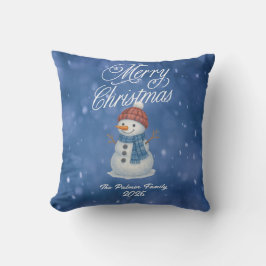 Whimsique Snögubbe God jul Kudde