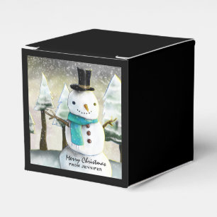 Whimsique Snögubbe i vinterjulscenen Presentaskar