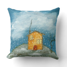 Whimsique Snowstorm Träd folkmålning