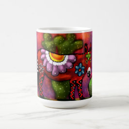 Whimsique Southwest Blommigt Talavera-Stil Donkey Kaffemugg