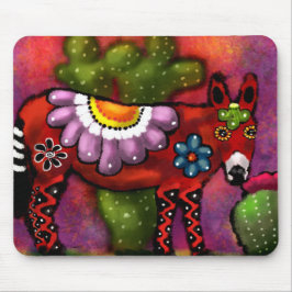 Whimsique Southwest Blommigt Talavera-Stil Donkey Musmatta