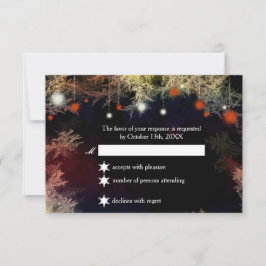Whimsique Starry Night Forest Bröllop OSA Kort