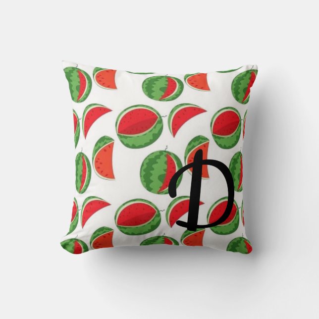 Whimsique Summer Watermelon Mönster Kudde (Framsida)