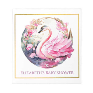 Whimsique Svan Baby Shower Anteckningsblock
