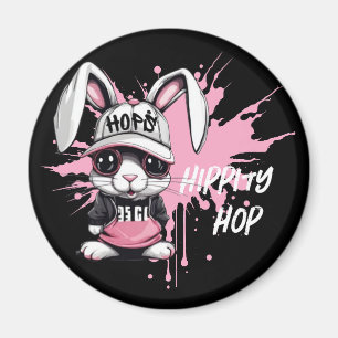 Whimsique Tecknad Hip hop Bunny Magnet