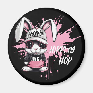 Whimsique Tecknad Hip hop Bunny Magnet