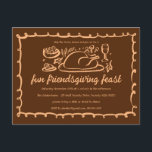 Whimsique Thanksgiving Friendsgiving Anpassningsba Vykort<br><div class="desc">Perfekt, sött vykort för en roligt-middagsinbjudan! Hand skapade konst åt dig! Perfekt för en Thanksgiving helgdag, Friendsgiving, höst- eller fallmiddag party eller andra evenemang. FULLT ANPASSADE! Klicka på "Anpassa" ovan om du vill redigera texten. Klicka på "Redigera med verktyg" för att justera typsnitt, färg och placeringar. (sök även i butiken...</div>
