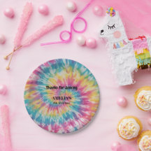 Whimsique Tie Dye Watercolor Regnbow Birthday