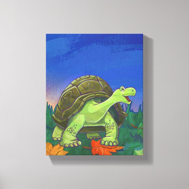 Whimsique Tortoise Art Canvastryck (Framsida)