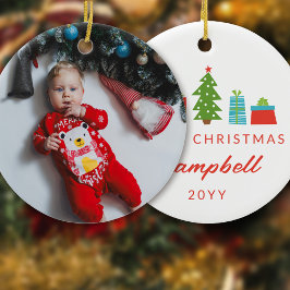 Whimsique Träd & Gifts 1:a julfoto Julgransprydnad Keramik