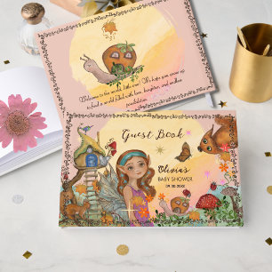 Whimsique Träd House Fairy Baby Shower Gästböcker