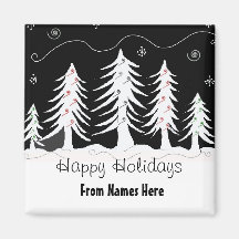 Whimsique Träd i Black and White