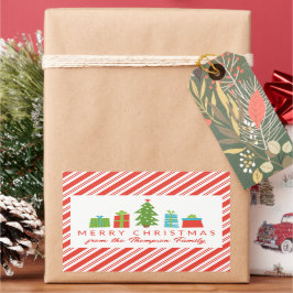 Whimsique Träd & presenterar God jul från Rektangulärt Klistermärke
