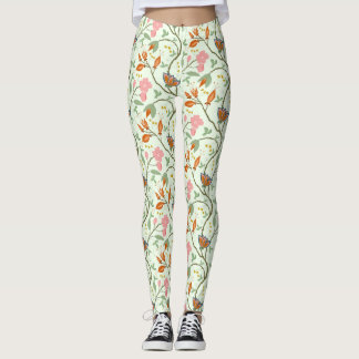 Whimsique Trailing Folk Art Blommigt Leggings