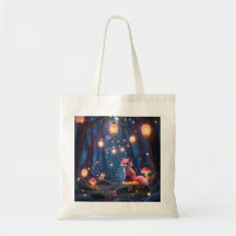Whimsique Twilight Forest- Fantasy Art Tote Bag