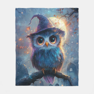 Whimsique Uggla i Witch Hat med Full Moon Fleecefilt