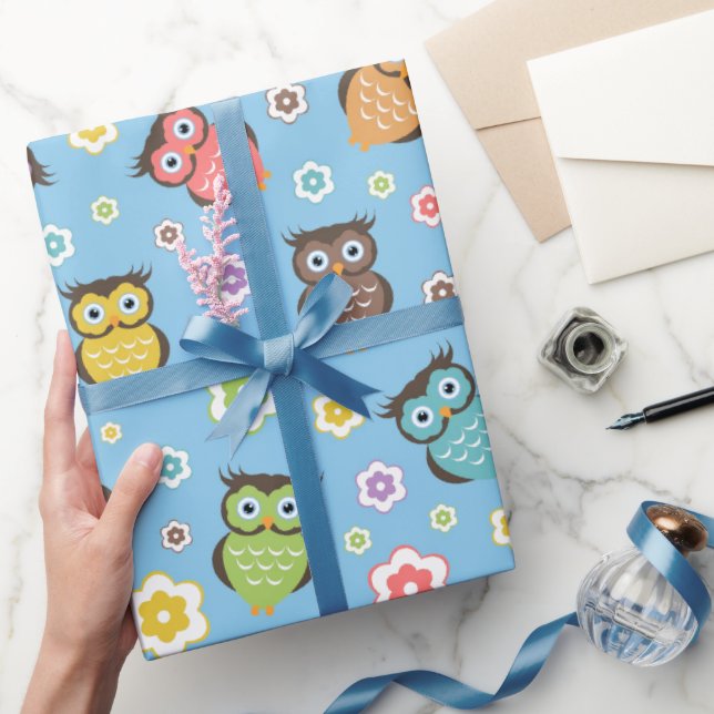 Whimsique Uggla Mönster Presentpapper (Gifting)