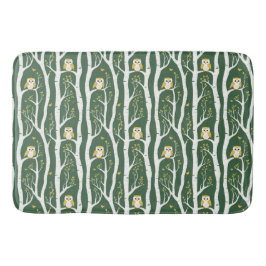 Whimsique Uggla och Birch Träd Mönster Badrumsmatta