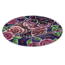 Whimsique Uggla på Blommar Gren Rosa Blue