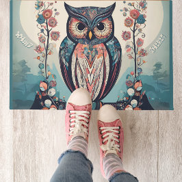Whimsique Uggla Welcome Door Mat