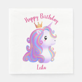 Whimsique Unicorn Birthday Pappersservett