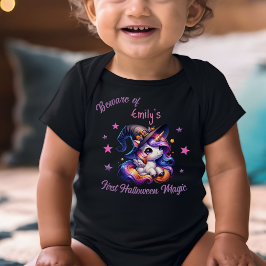 Whimsique Unicorn Girl första Halloween Personaliz T Shirt