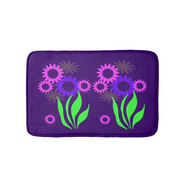 Whimsique Vår blommor Bath Mats Badrumsmatta (Framsidan)