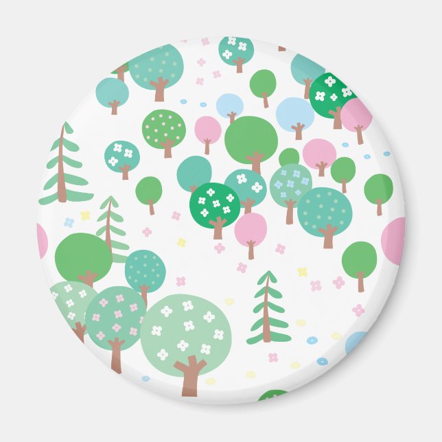 Whimsique Vår Träd Magnet (Framsidan)