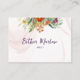 Whimsique Vår Wildblomma Blommigt Bröllop Placeringskort