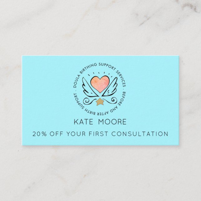 Whimsique & Vingar Doula Birthing Services Rabattkort (Framsida)