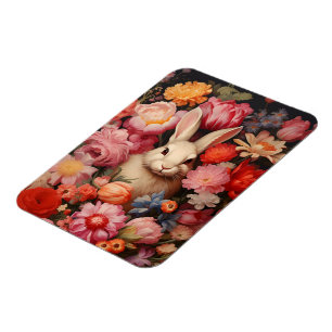 Whimsique Vintage Bunny Vår Blooms Magnet