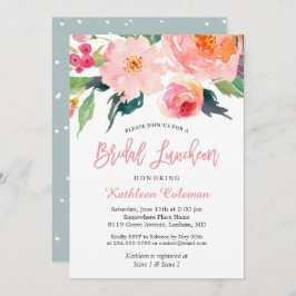 Whimsique Watercolor Blommigt Modern Möhippa Lunch Inbjudningar