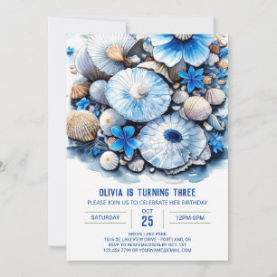 Whimsique Watercolor Boy Birthday Inbjudningar