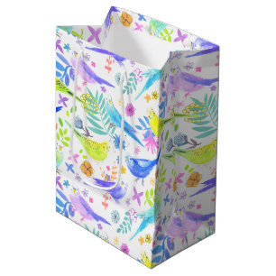 Whimsique Watercolor Budgie Parakeets