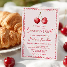 Whimsique Watercolor Cherry Baby Shower