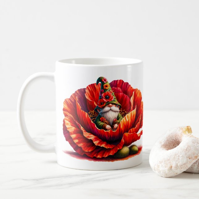 Whimsique Watercolor Garden Gnome Kaffemugg (Med munk)