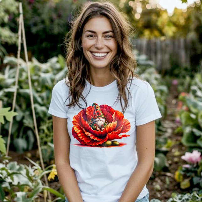 Whimsique Watercolor Garden Gnome T Shirt (Skapare uppladdad)