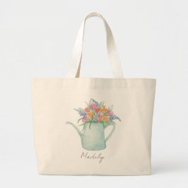 Whimsique Watercolor Garden Jumbo Tygkasse