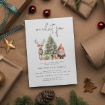 Whimsique Watercolor jul Party Inbjudningar<br><div class="desc">Sprid glädjen över festsäsongen med våra unikt illustrerade inbjudningar till tomten, renare och Julgran. Perfekt för julfirandet i party eller för ditt barns födelsedag under julhelgen. Anpassa den här moderna mallen enkelt. De här inbjudningarna finns även som digitala nedladdningar och kommer säkert att tillföra en magisk sprinkl i extra till...</div>