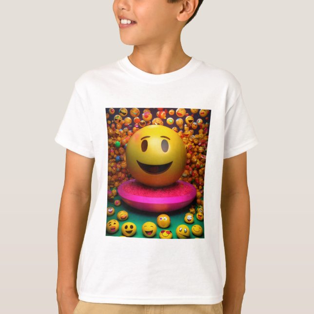 Whimsique Watercolor Smile T-Shirt (Framsida)
