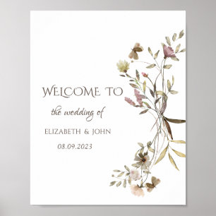 Whimsique Watercolor Wildblomma Poster