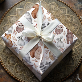 Whimsique Watercolor Woodland Animals Presentpapper