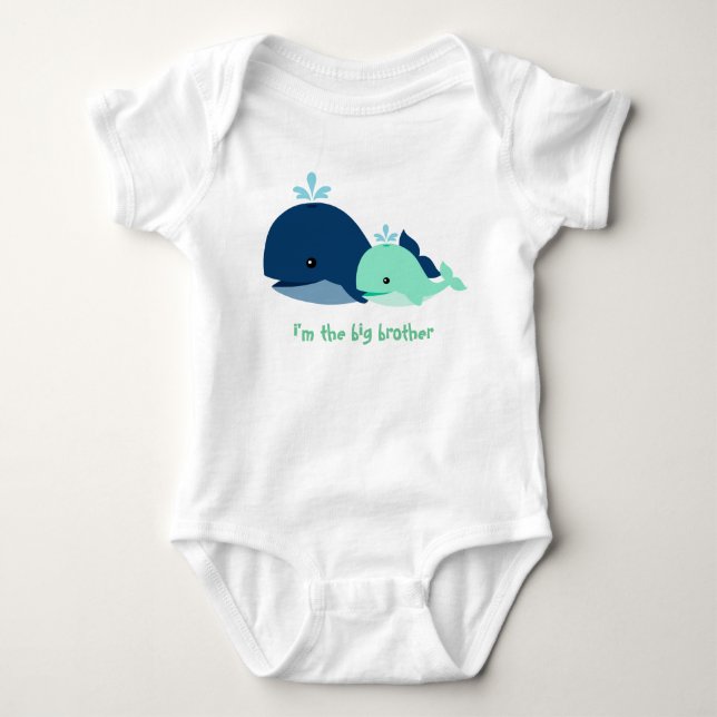 Whimsique Whales Big Brother Little Brother Tröja (Framsida)